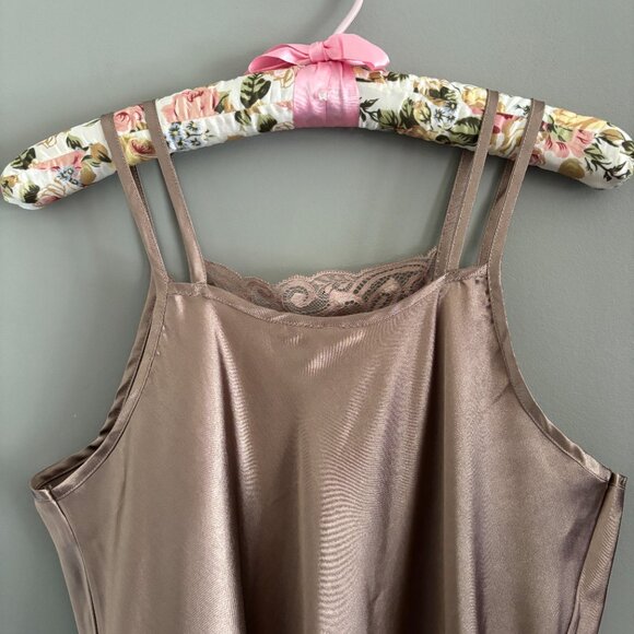 Vintage Silky Earthen Mauve Nightgown - Picture 7 of 11